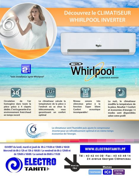 Climatiseur Whirpool Tahiti