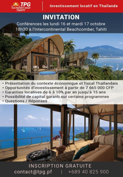 Conférence Tahiti - Investir en Thailande