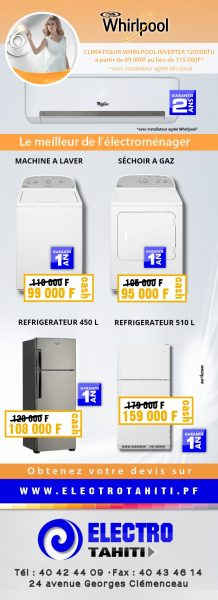 promos electro menager tahiti
