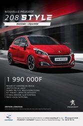 nouvelle peugeot 208 style tahiti